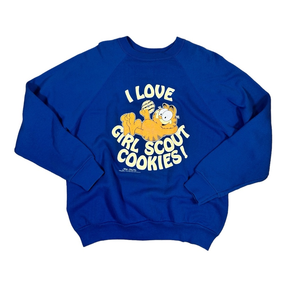 Vintage Garfield 'I love Girl Scout Cookies' Sweatshirt (22" X 25")
